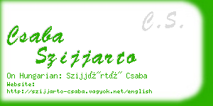 csaba szijjarto business card